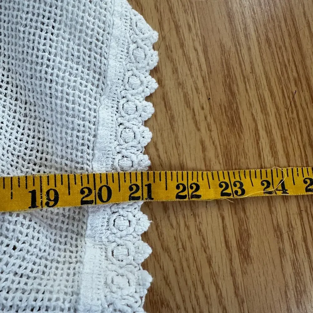 SeaSpice White Peruvian Cotton Crochet Swim Cover Up Dress M